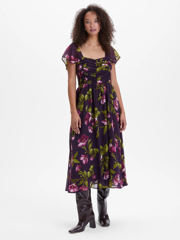 Orsay Lila Damen Midikleid mit Blumenmuster ORSAY