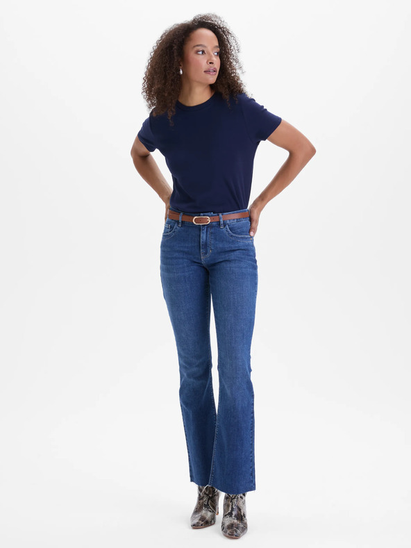 Orsay Dunkelblaues Damen-Kurzarmshirt ORSAY