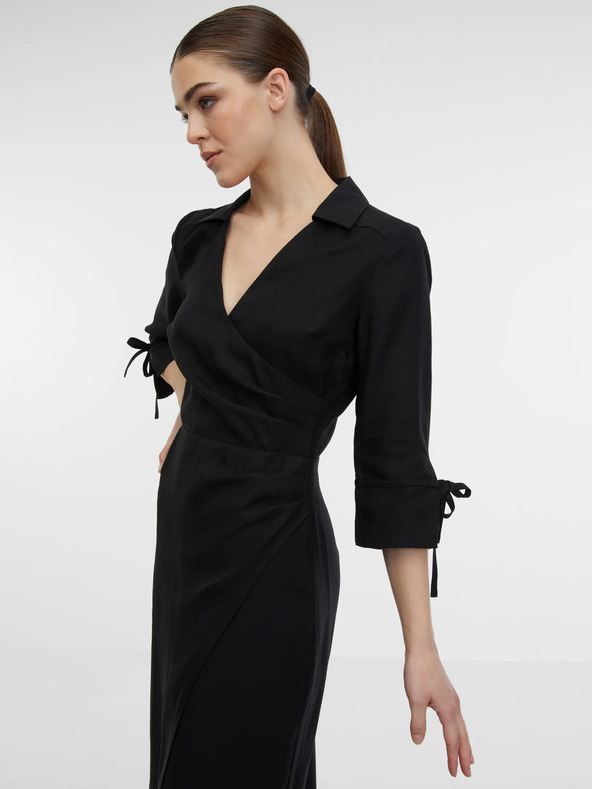 Orsay Schwarzes Damen-Wickelkleid ORSAY