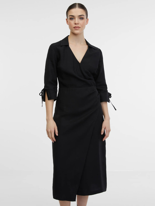 Orsay Schwarzes Damen-Wickelkleid ORSAY