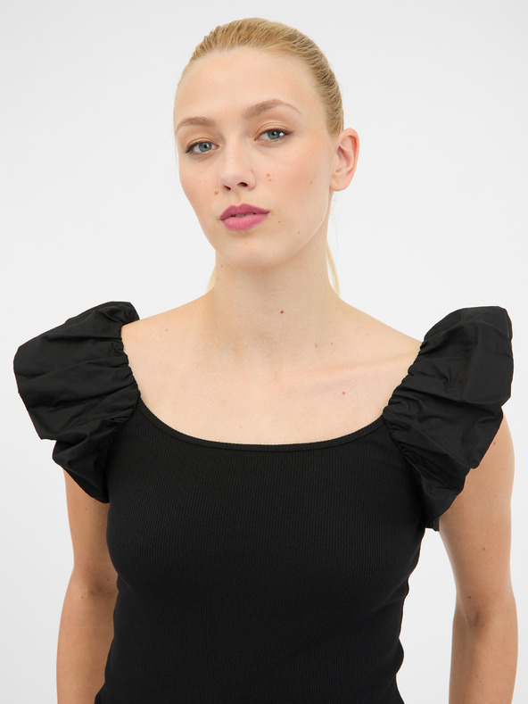 Orsay Schwarzes Damen-Kurzarmshirt ORSAY