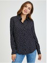Orsay Schwarze Damen-Gepunktete Bluse ORSAY