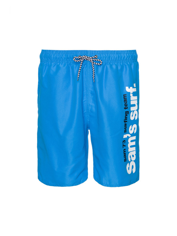 Sam 73 Blaue bedruckte Badeshorts für Herren SAM 73