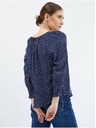 Orsay Dunkelblaue Damen-Polka-Dot-Bluse ORSAY
