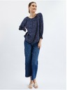 Orsay Dunkelblaue Damen-Polka-Dot-Bluse ORSAY