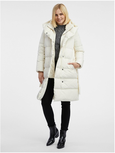 Orsay Cremefarbener Damen-Daunenmantel ORSAY