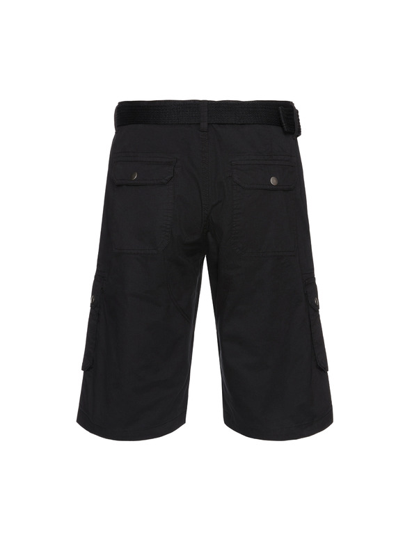Sam 73 Schwarze Herrenshorts mit Taschen SAM 73