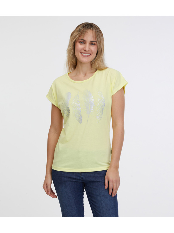 Sam 73 Hellgelbes Damen-Basic-T-Shirt SAM 73 Clorinda