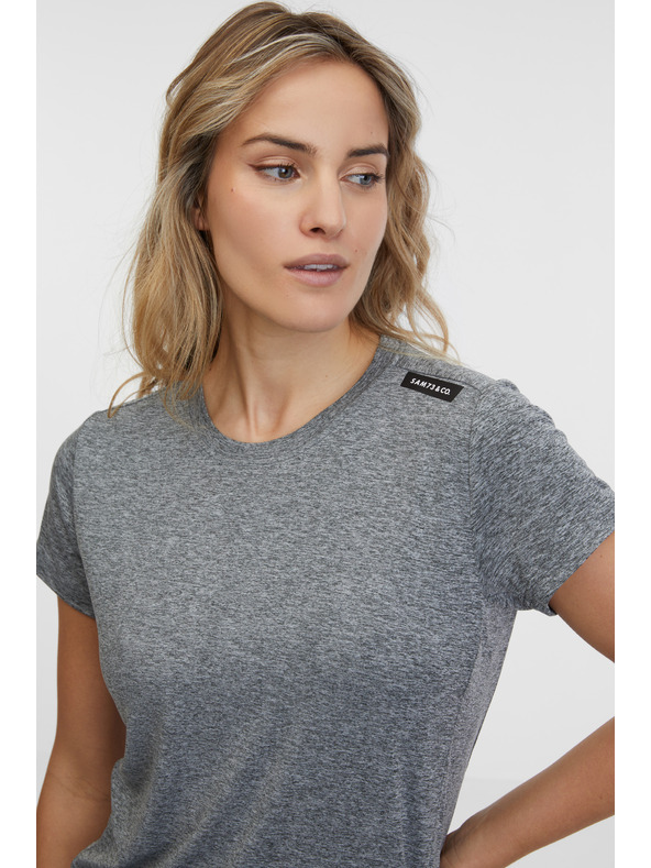 Sam 73 Graues gestreiftes Damen-T-Shirt SAM 73 Dafne