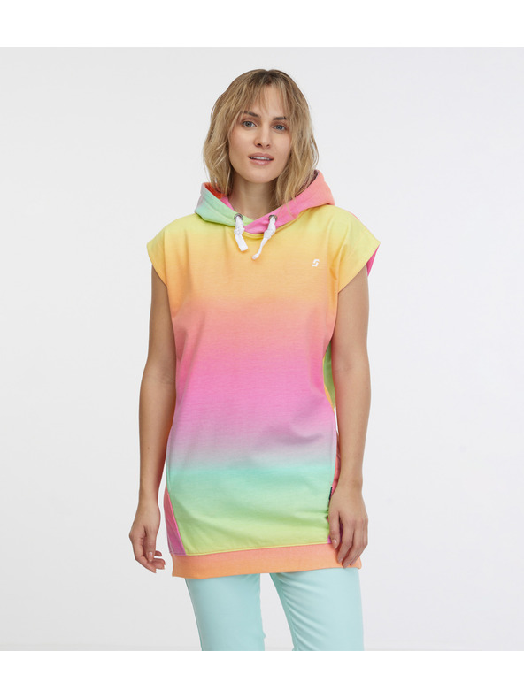 Sam 73 Gelbes und rosa Damen-Kurzarm-Sweatshirt SAM 73 Mabel