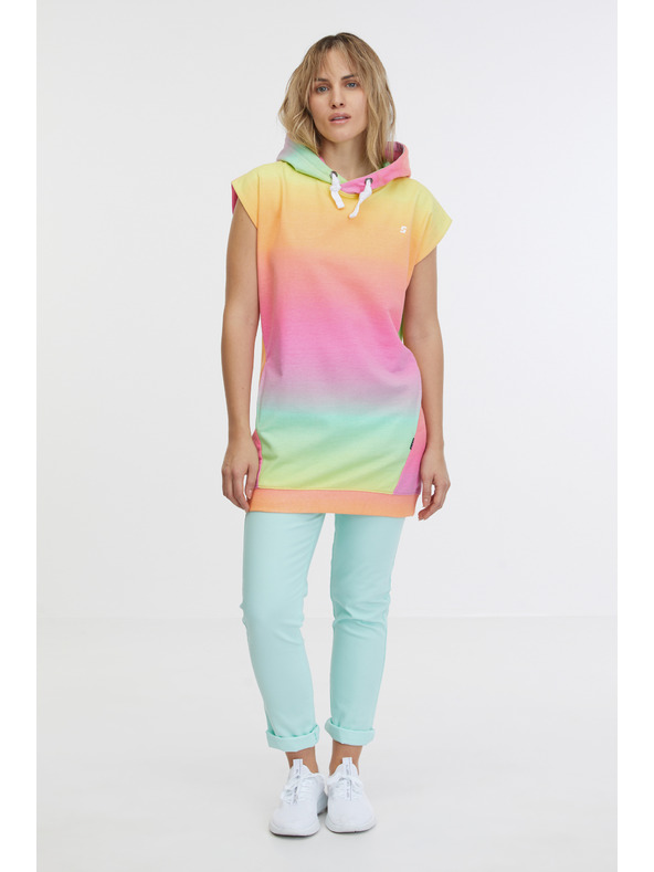 Sam 73 Gelbes und rosa Damen-Kurzarm-Sweatshirt SAM 73 Mabel