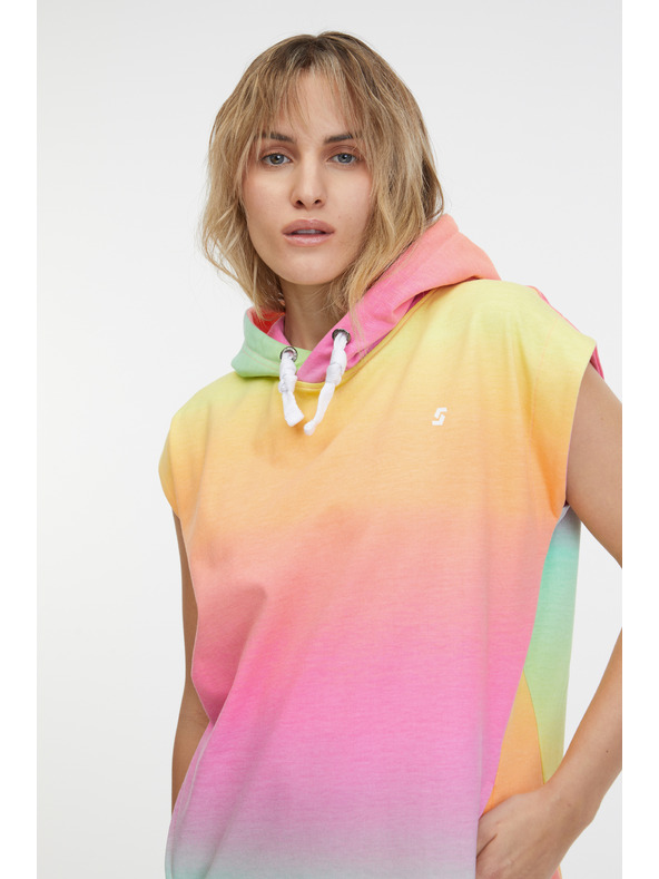 Sam 73 Gelbes und rosa Damen-Kurzarm-Sweatshirt SAM 73 Mabel