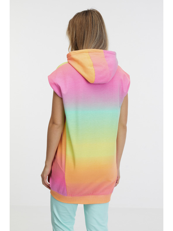 Sam 73 Gelbes und rosa Damen-Kurzarm-Sweatshirt SAM 73 Mabel