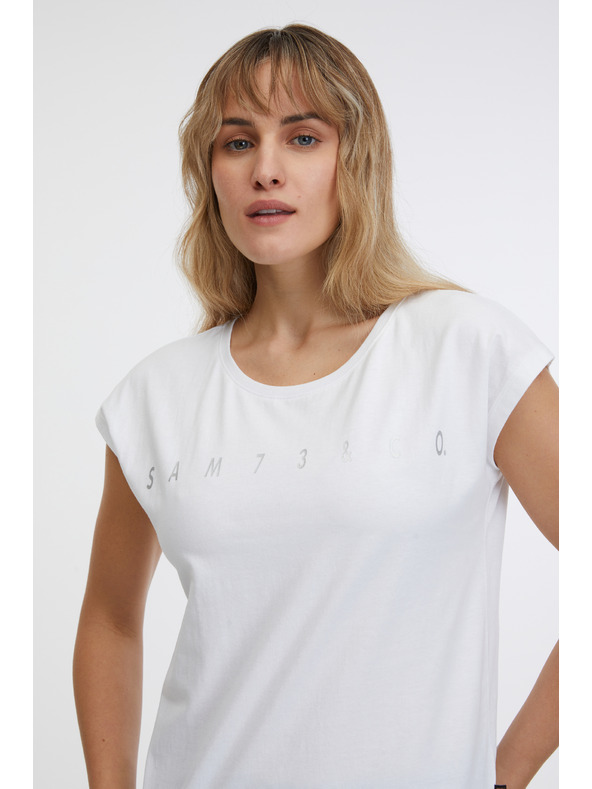 Sam 73 Weißes Damen-T-Shirt SAM 73 Octavia