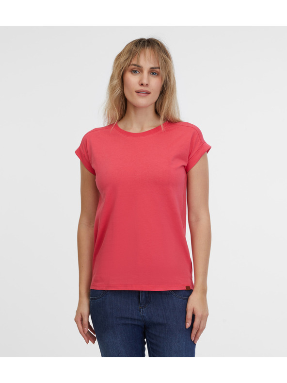 Sam 73 Korallfarbenes Damen Basic T-Shirt SAM 73 Miranda