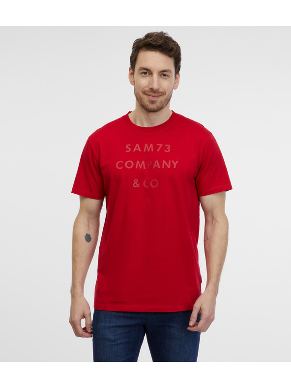 Sam 73 Rotes Herren-T-Shirt SAM 73 Milhouse