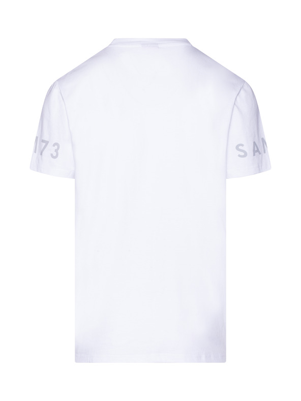 Sam 73 Weißes bedrucktes Herren-T-Shirt SAM 73