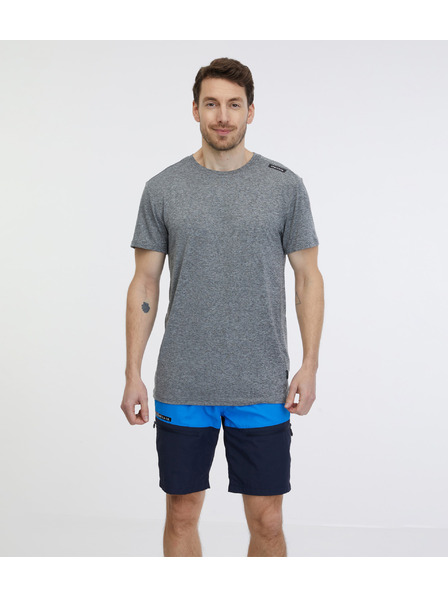 Sam 73 Graues gestromtes Herren-T-Shirt SAM 73 Fortunato