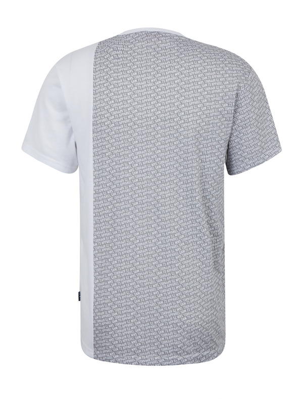 Sam 73 Hellgraues gemustertes Herren-T-Shirt SAM 73 Paul