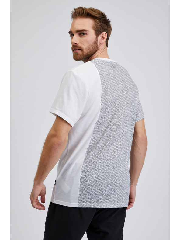 Sam 73 Hellgraues gemustertes Herren-T-Shirt SAM 73 Paul