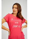 Sam 73 Dunkelrosa Damen-T-Shirt SAM 73 Renee