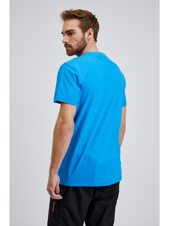 Sam 73 Blaues Herren-T-Shirt aus Baumwolle mit SAM73 Almandit-Aufdruck