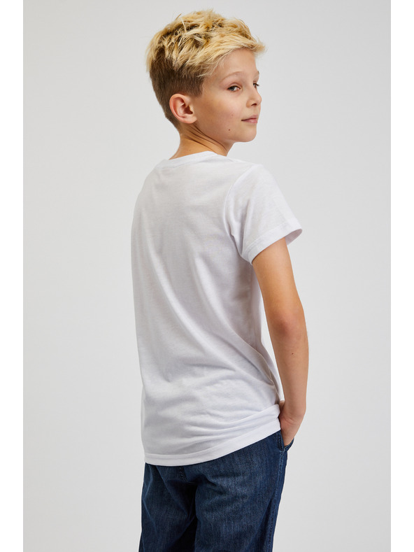 Sam 73 Weißes bedrucktes T-Shirt für Jungen SAM73 Scutum
