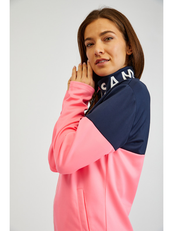 Sam 73 Blaues und rosa Damen-Sweatshirt mit Reißverschluss SAM73 Octans