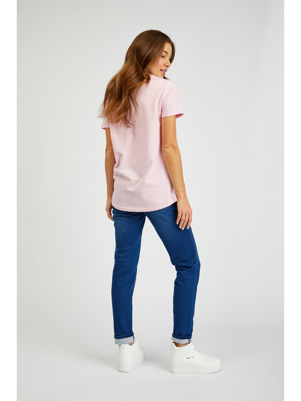 Sam 73 Rosa bedrucktes Damen-T-Shirt SAM73 Musca