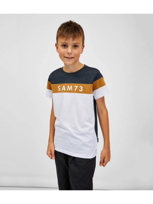 Sam 73 Blaues und weißes Jungen-T-Shirt SAM 73 Kallan