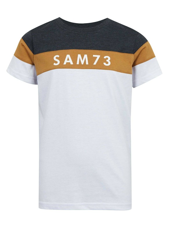 Sam 73 Blaues und weißes Jungen-T-Shirt SAM 73 Kallan