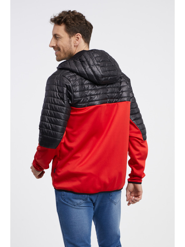 Sam 73 Schwarze und rote leichte Herren-Steppjacke SAM 73 Vader