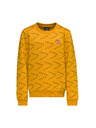 Sam 73 Senfgelbes gemustertes Mädchen-Sweatshirt SAM 73
