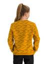 Sam 73 Senfgelbes gemustertes Mädchen-Sweatshirt SAM 73