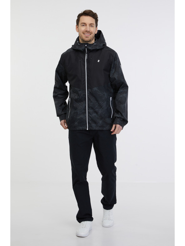 Sam 73 Schwarze, leichte, gemusterte Herrenjacke SAM 73 Antonio