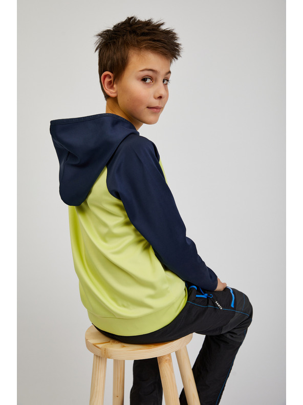 Sam 73 Blauer und gelber Kapuzenpullover für Jungen SAM73 Draco