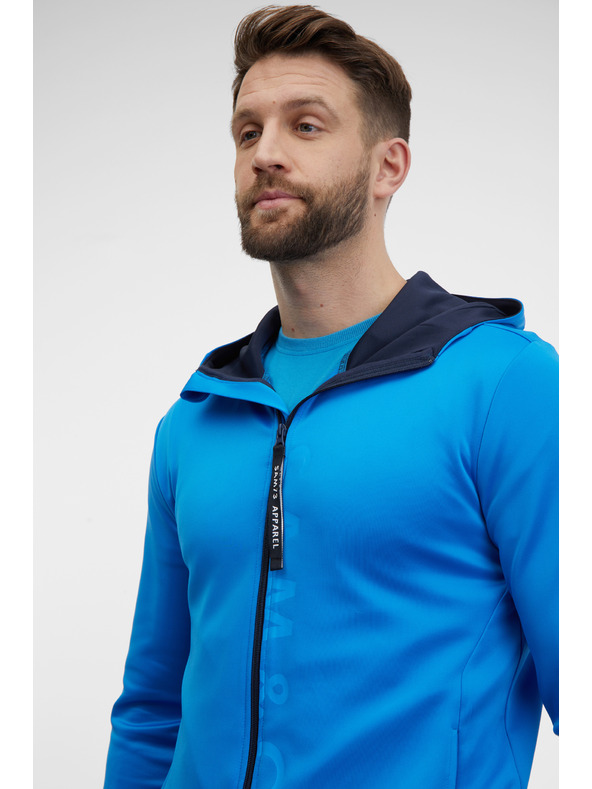 Sam 73 Blauer Herren-Kapuzenpullover mit Reißverschluss SAM 73 Emanuel