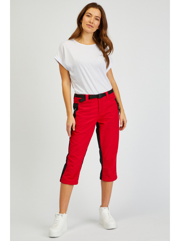 Sam 73 Schwarze und rote Damenhose mit abnehmbarem Bein SAM73 Aries