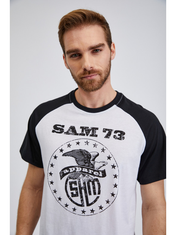 Sam 73 Weißes Herren-T-Shirt SAM 73 Jordan