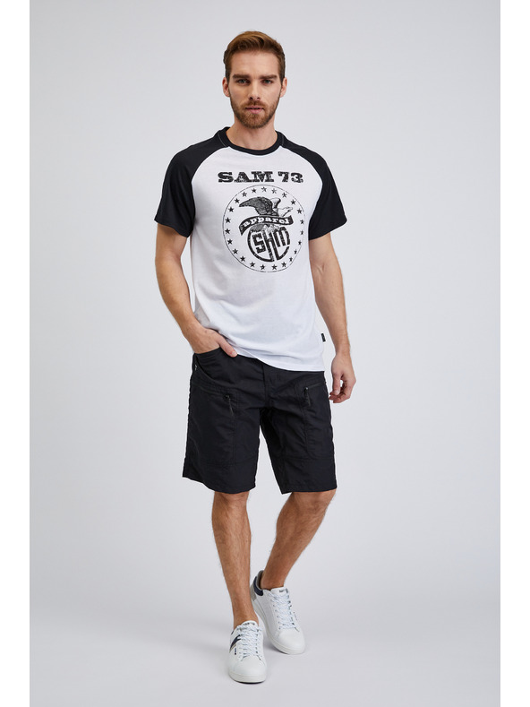 Sam 73 Weißes Herren-T-Shirt SAM 73 Jordan