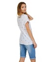 Sam 73 Weißes gemustertes Damen-T-Shirt SAM 73 Roxanne