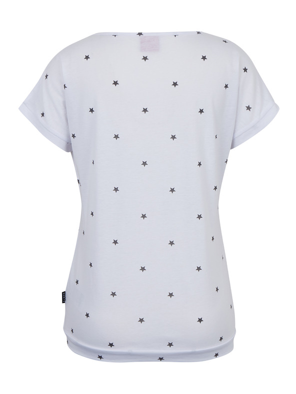 Sam 73 Weißes gemustertes Damen-T-Shirt SAM 73 Roxanne