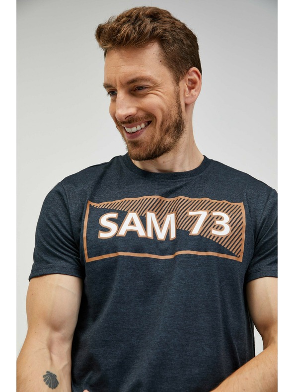 Sam 73 Dunkelgraues Herren-T-Shirt SAM 73 Fenri
