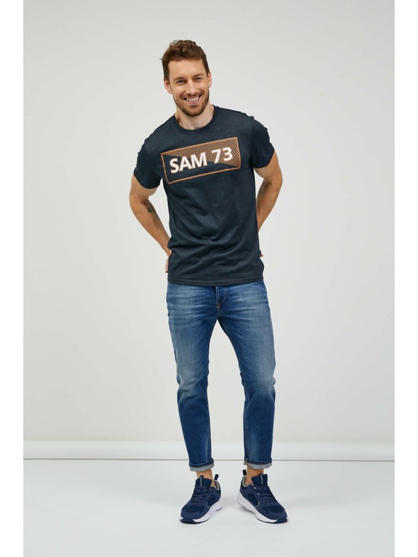 Sam 73 Dunkelgraues Herren-T-Shirt SAM 73 Fenri
