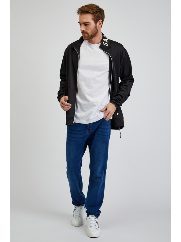 Sam 73 Schwarzes Herren-Sweatshirt SAM73 Stephen Zip-up