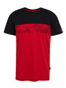Sam 73 Schwarzes und rotes Herren-T-Shirt SAM73 Cetus