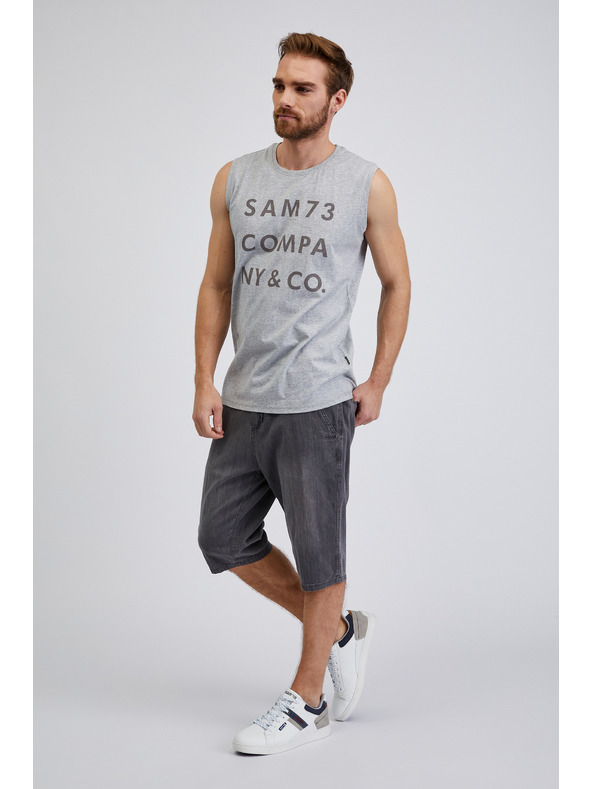 Sam 73 Hellgraues Herren-Tank-Top mit SAM 73 Edgar