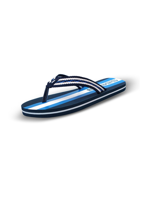Sam 73 Blau gestreifte Herren-Flip-Flops SAM 73