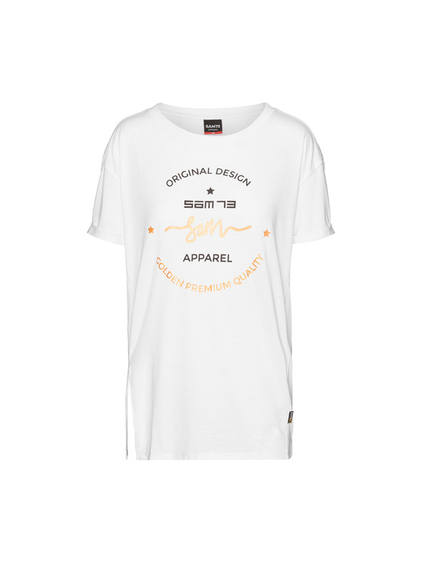 Sam 73 Weißes bedrucktes Damen-T-Shirt SAM 73 Annabel
