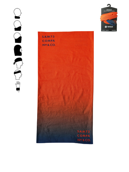 Sam 73 Orangefarbener Multifunktionsschal SAM 73